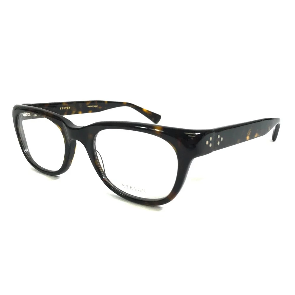 Eyevan Eyeglasses Frames Malecon-E DT Dark Tortoise Horn Rim Browline 51-21-145